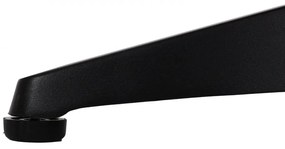 Záhradný stôl HWC-J95, hliník vzhľad dreva - čierna, teak hnedá