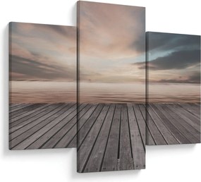 Obraz - Mólo pri západe slnka (90x60 cm)