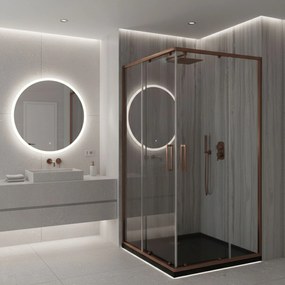 Rea City, sprchový kút 80x100cm + biela sprchová vanička, KPL-K6981