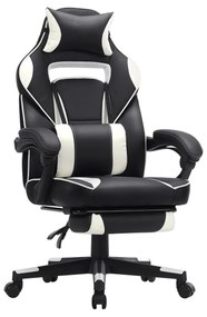 Herné kreslo, polohovateľné , 116-126x70cm,čiernobiele