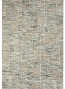 Spoltex koberce Liberec Kusový koberec Terazza 21107-740 Ivory Silver / Taupe – na von aj na doma - 80x150 cm