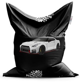 Sablio Sedací vak Nissan GTR 35 Čierny - 150x100 cm