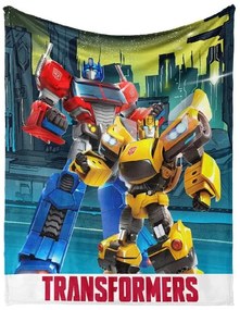 Detská deka Transformers Bumblebee a Optimus Prime 130x160 cm