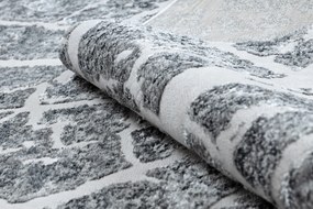 Moderný MEFE koberec   6185  Peň stromu  - Štrukturálny,  dve vrstvy  rúna sivá