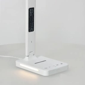 LED Stm. lampa s bezdr. nab. QI, displejom a USB portom LED/7W/230V 3000-6000K