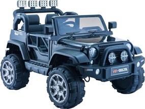 LEAN CARS Elektrické autíčko Jeep HP012 čierne, LED, MP3