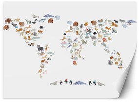 Gario Fototapeta Mapa zvieratiek Materiál: Vliesová, Rozmery: 200 x 140 cm