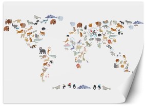 Gario Fototapeta Mapa zvieratiek Materiál: Vliesová, Rozmery: 300 x 210 cm