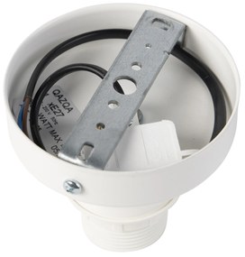 Stropné svietidlo s tienidlom z ľanu taupe 25 cm - Combi biele