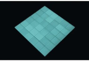 Sklenená mozaika štvorcová crystal 4,8cm uni modrá light blue fluoreskujúca