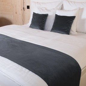 Biante Zamatový prehoz/behúň na posteľ Velvet Prémium SVP-004 Antracitovo sivý 60x200 cm