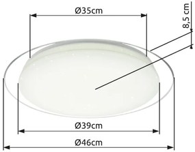 Globo 41310-30 - LED Stmievateľné stropné svietidlo OPTIMA LED/30W/230V + DO