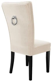 Čalúnená jedálenská stolička ST67 + klopadlo, Farby: čierny, Farby: biela polomatná, Potah: Magic Velvet 2219