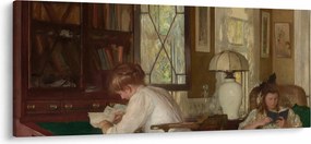 Obraz - Edmund Tarbell, Josephine and Mercie, reprodukcia (120x50 cm)