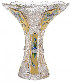 Broušená váza, Zlatá, Royal Crystal, 15,5 cm