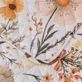 Prehoz na posteľ FLORAL RIBBON, krémový Rozmer: 170 x 210 cm