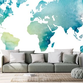 Samolepiaca tapeta nádherná akvarelová mapa sveta