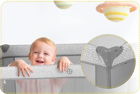 Ricokids Cestovná postieľka + matrac + taška 125x65x78cm RK-242 sivá