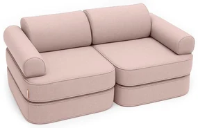 MeowBaby® Outzy Detská modulárna 6-prvková pohovka, rosy-dune-pink