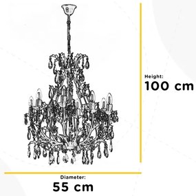 ONLI - Luster na reťazi BOTTE 8xE14/6W/230V