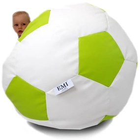Sedací vak futbalová lopta malá bielolimetková EMI