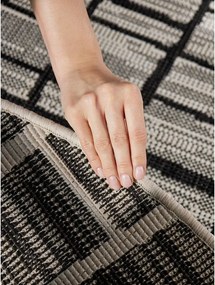 Čierny/krémovobiely okrúhly vnútorný a vonkajší koberec ø 160 cm Haringey Crouch – Ted Baker