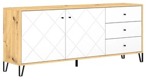 Komoda SULA dub artisan/biela