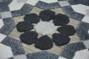 Kusový koberec LISBOA 27206/356 kvety - sivý