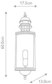 Elstead DOWNING-STREET-V - Vonkajšie svietidlo DOWNING STREET 1xE27/60W/230V IP44