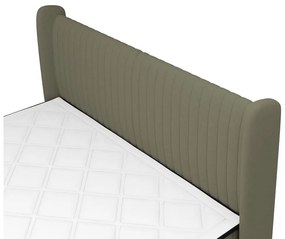 Manželská kontinentálna posteľ 140 cm Dalmo 140 (s roštom) (s úl. priestorom) (zelená + čierna). Vlastná spoľahlivá doprava až k Vám domov. 1099665
