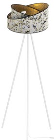 Stojacia lampa Werona, 1x textilné tienidlo so vzorom (výber zo 7 farieb), (výber z 2 farieb konštrukcie), m