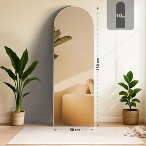 Zrkadlo Moline 150x50 cm - biele matné