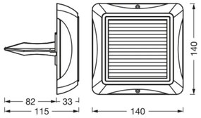 Ledvance - LED Solárna lampa ENDURA STYLE SOLAR LED/1,2W/3,7V IP65
