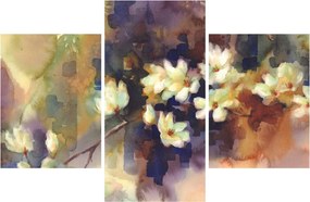 Obraz - Biele magnólie, maľba (90x60 cm)
