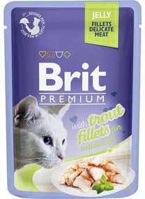 Kapsička pre mačky Brit Premium Trout Fillets Jelly 85 g