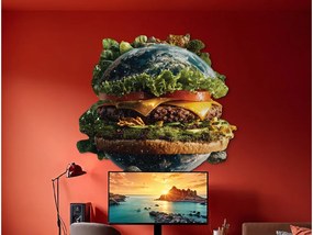 drevko |  Obraz na stenu Zem ako fastfood  55 x 53 cm