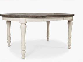 Jedálenský rozkladací stôl Avola 122/167 cm z masívu hnedý/biely