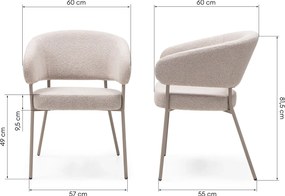 Jedálenské kreslo Lamu bouclé béžové