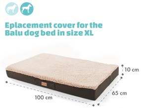 Balu XL, pelech pre psa, náhradný poťah, možnosť prania, protišmykový, priedušný, veľkosť XL (120 × 10 × 72 cm)
