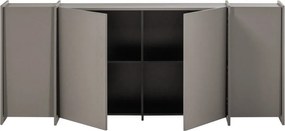 Sivá komoda v dekore jaseňa 200x85x44 cm Brock – WOOOD