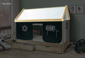 Detská domčeková posteľ KIDS - prírodná 200x90 cm