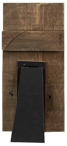 Hnedý antik drevený fotorámik s klipom Clipp - 15*3*36 cm / 3x 9*13 cm