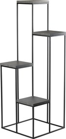 STOJAN NA KVETINÁČ KASKADA 110X40X40 CM ČIERNA/SIVÁ