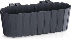 Plastový balkónový kvetináč DDECZ400 38,3 cm - antracit