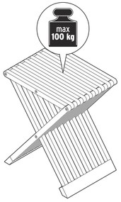 Taburetka s funkciou sklápania