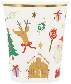 Papierové jednorazové tégliky v súprave 8 ks Jolly Christmas – Meri Meri