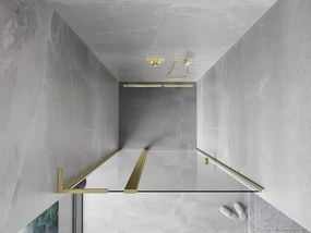 Mexen, Mexen Mist L výklopné sprchové dvere 115 cm, transparentné, zlaté - 8A4L-115-000-50-00