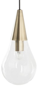 Mosadzné závesné svietidlo s 3 žiarovkami VESLE Beliani