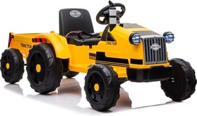 LEAN CARS Batériový traktor s prívesom CH9959 žltý