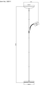 Globo 58011 - LED stmievateľná stojacia lampa SKOPO LED/20W/230V + LED/5W